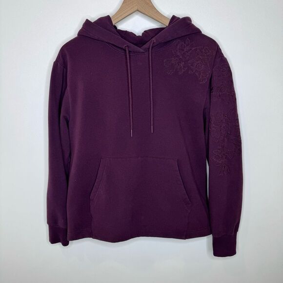 Athleta Retroplush Embroidered Hoodie Sweatshirt Size Small - Picture 3 of 15
